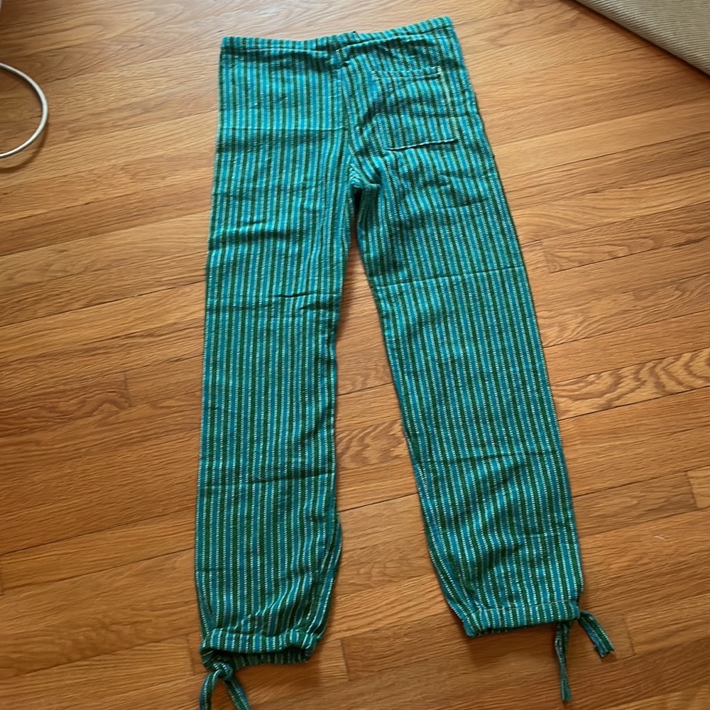 Emerald Striped Women's Joggers - Picture 11 of 12
